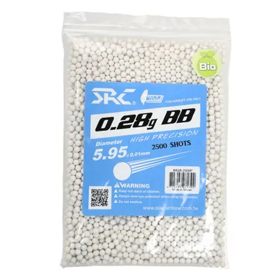 SRC High Precision Perfect Bio BBs 0,28g 2.500ER Beutel Weiss - SRC (Taiwan)