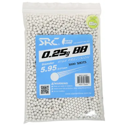 SRC High Precision Perfect Bio BBs 0,25g 3.000ER Beutel Weiss - SRC (Taiwan)