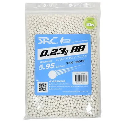 SRC High Precision Perfect Bio BBs 0,23g 3.200ER Beutel Weiss - SRC (Taiwan)
