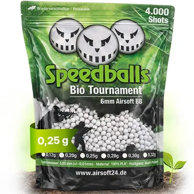 Bio Tournament BBs 0.25g 4.000ER Beutel Weiß Airsoftkugeln - Speedballs