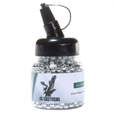 Precision Grade Stahl BBs 0,90g 1.000ER Speedloader Chrom - JS Tactical