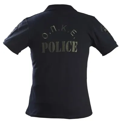 Μπλουζάκι Polo Κοντομάνικο Βαμβακερό Με Κέντημα Ο.π.κ.ε. Σκούρο Μπλε - Survivors