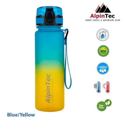 Παγούρι AlpinTec Bicolour Bottle BPA Free FAST Open 500ml Μπλε/Κίτρινο