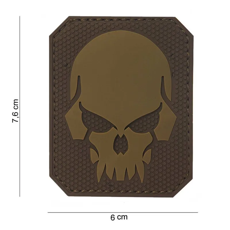 101Inc Evil Skull Rubber Patch · Tan / FDE
