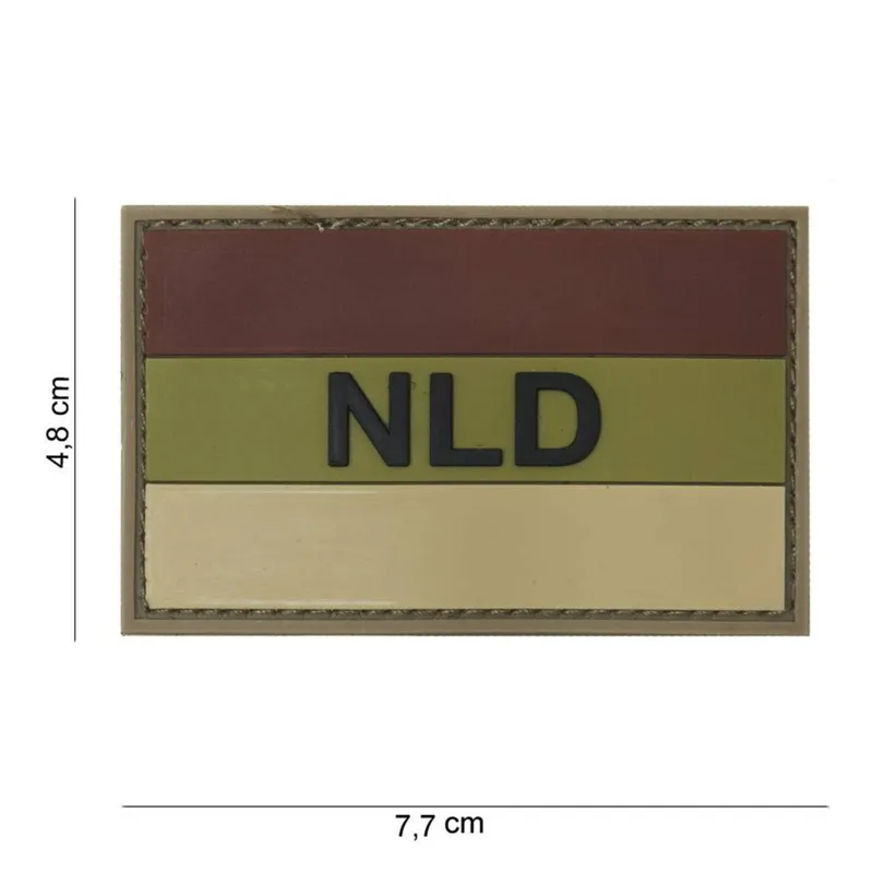 101Inc NLD Rubber Patch /Ecru · Marrón