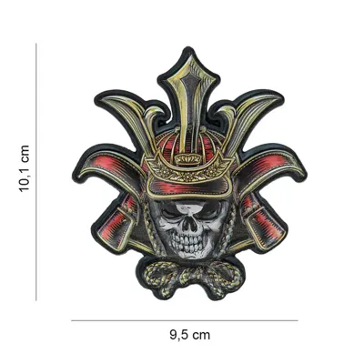 Samurai 3D Rubber Skull Patch - 101Inc