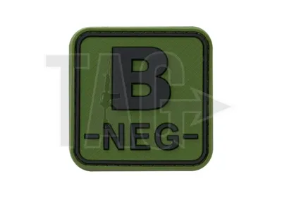 Bloodtype Square Rubber Patch B Neg - JTG