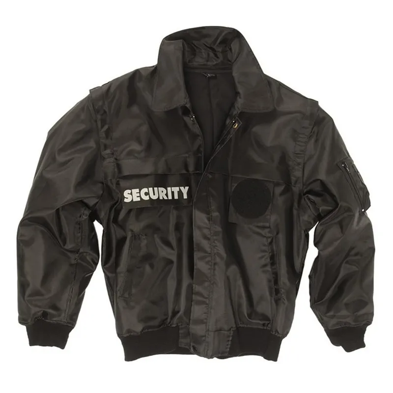 Mil-Tec Bunda Security S Odepínacími Rukávy ČERNÁ