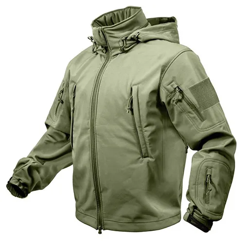 Rothco Bunda Tactical S Kapucí Softshell Zelená