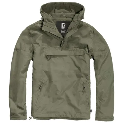 Bunda Větrovka S Kapucí Windbreaker Zelená - Brandit