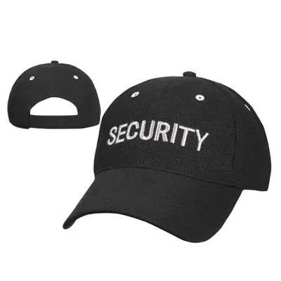Čepice Baseball Stříbrný Nápis "Security" ČERNÁ - Rothco