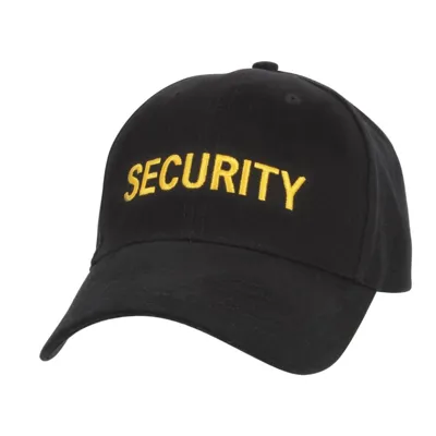 Čepice Baseball Žlutý Nápis "Security" ČERNÁ - Rothco