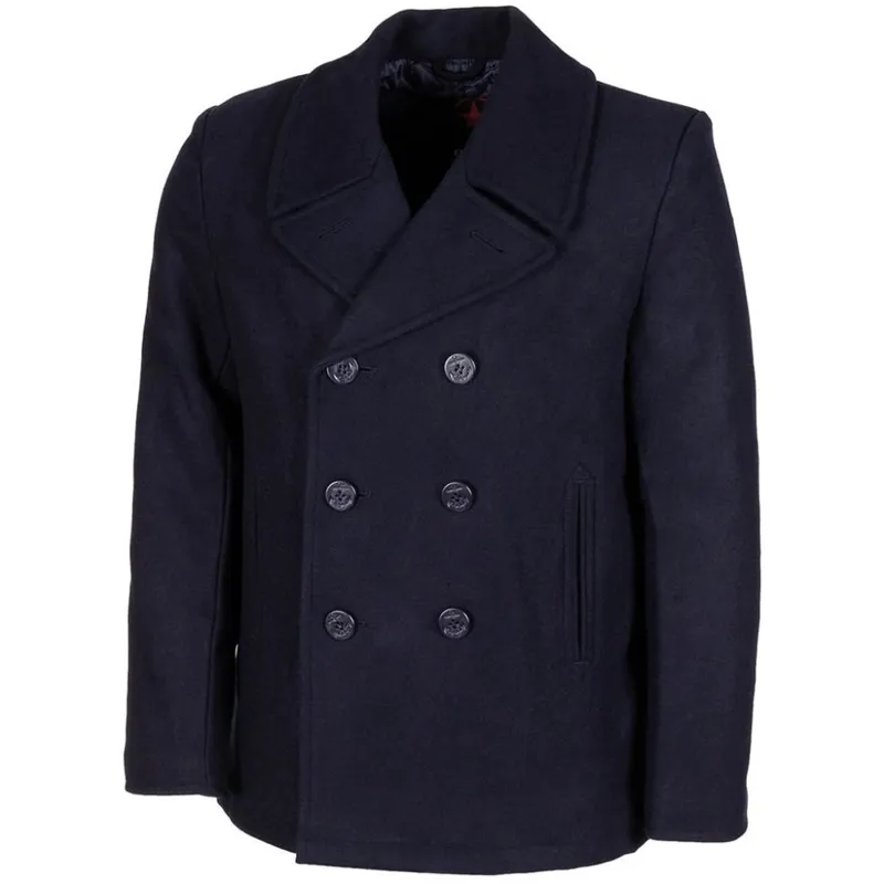 MFH Kabát US Pea Coat MODRÝ