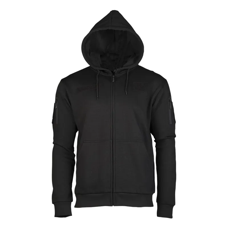 Mil-Tec Mikina Tactical Se Zipem ČERNÁ