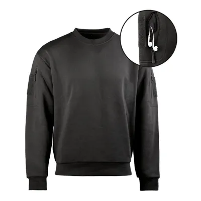 Mikina Taktická ROUND NECK ČERNÁ - Mil-Tec