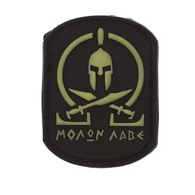 Nášivka MOLON LABE Plast ČERNÁ - 101Inc
