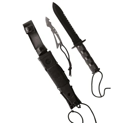Nůž Pro Přežití Survival Celočerný - Mil-Tec