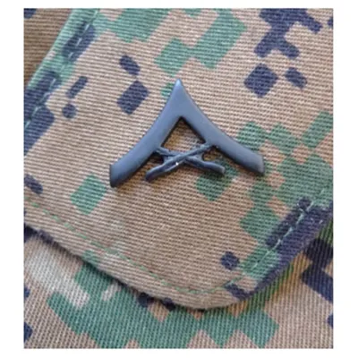 Hodnostní Odznak USMC LCpl. Černý, Pár - Armáda U.S