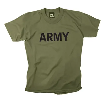 Triko Dětské S Nápisem ARMY Zelené - Rothco