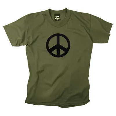 Triko PEACE Zelené - Barva: Zelená -, Velikost - Rothco