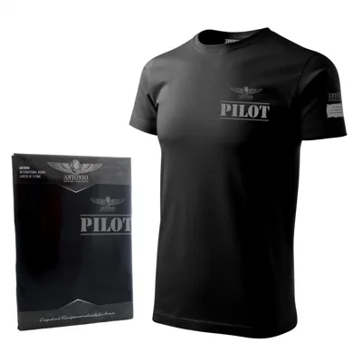 Triko PILOT ČERNÉ - Barva: ČERNÁ -, Velikost - ANTONIO®