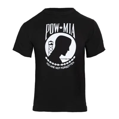 Triko POW/MIA ČERNÉ - Barva: ČERNÁ -, Velikost - Rothco