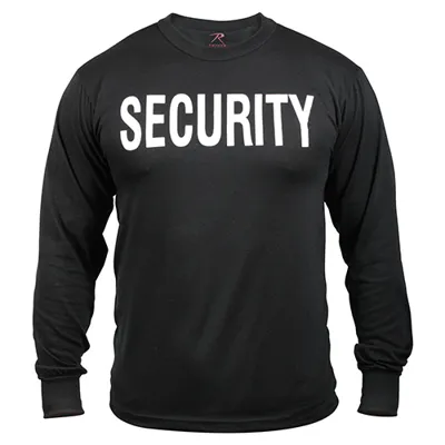 Triko S Dlouhým Rukávem Security ČERNÉ - Rothco
