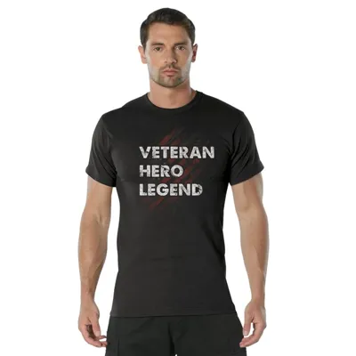 Triko Veteran Hero Legend Černé - Barva: Černá -, Velikost: XL - Rothco
