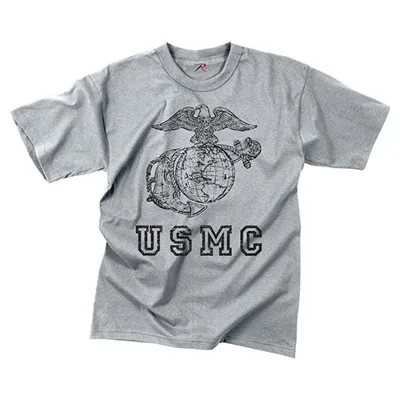 Triko Vintage Usmc Globe and Anchor Šedé - Rothco