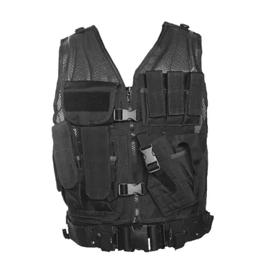 Vesta Taktická Crossdraw Usmc Černá - Mil-Tec