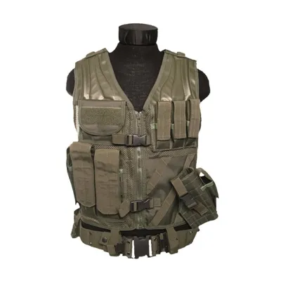 Vesta Taktická Crossdraw Usmc Zelená - Mil-Tec