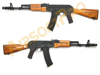 Airsoftová Zbraň AK-74N - Ocel, Laminované Dřevo (CM.048) - Cyma