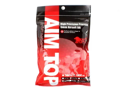 Airsoftové Kuličky 0,32g, 1000 Ks - Bílé - AimTop