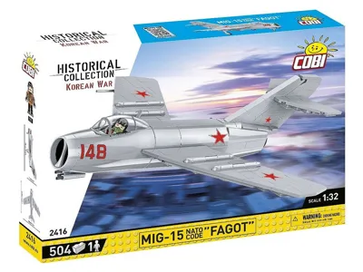 Stavebnice Korean War MIG-15 Fagot (1:32) - Cobi