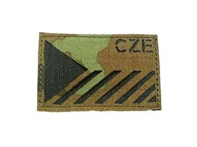 Nášivka Laser Cut Česká Vlajka 8x5cm (CZE) - VZ.95/Černá - AS-Tex