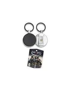 Albainox Llavero Extensible · Negro plata