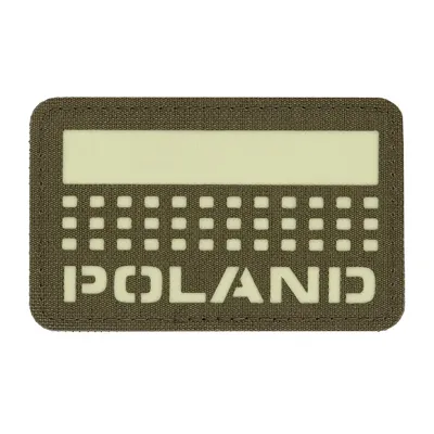 Naszywka Z Flagą I Napisem Poland - Fluorescencyjna - Piksele/Prostokąt - 51006223 - M-Tac