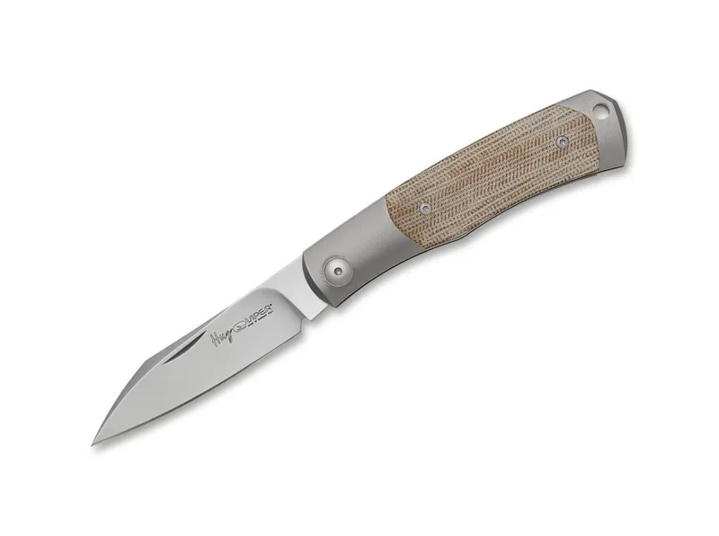 Viper Hug II Titanium Micarta Messer · Marrón