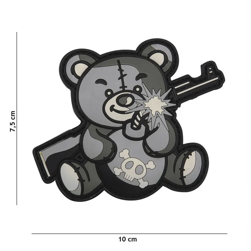 101Inc Terror Teddy PVC Patch · Gris