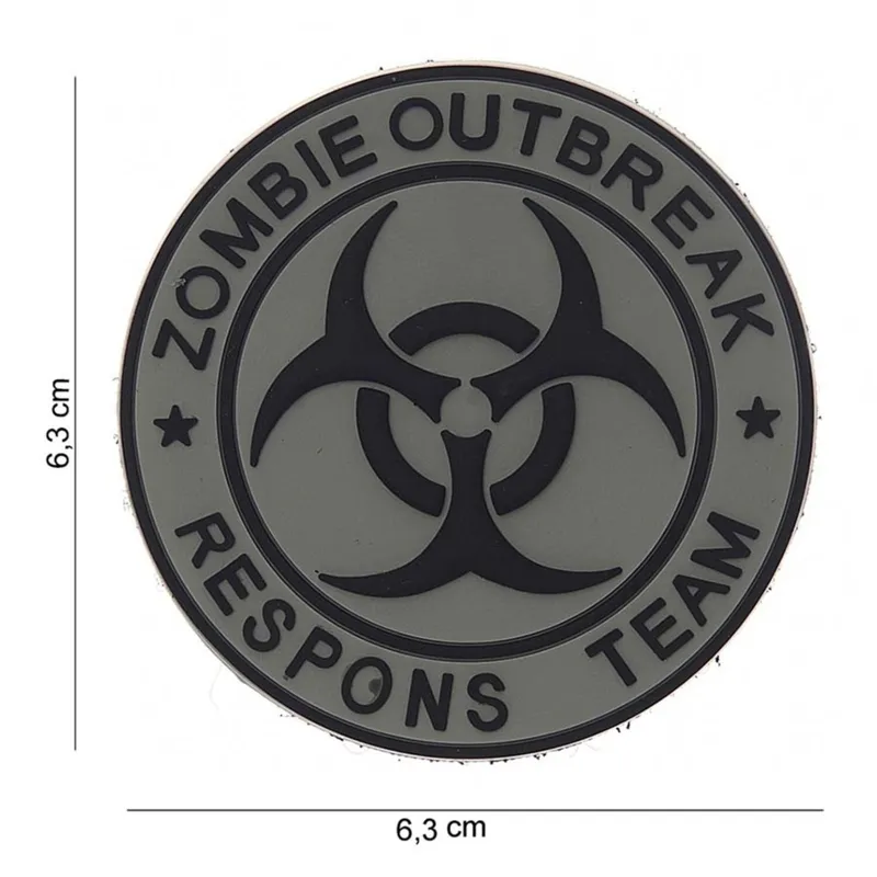 101Inc Zombie Outbreak Rubber Patch · Gris