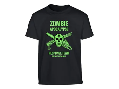 Dětské Tričko Zombie Apocalypse - Černé - KOMBAT Kids
