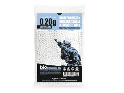 Airsoftové Kuličky BIO 0,20g, 5000KS - Bílé - Guarder