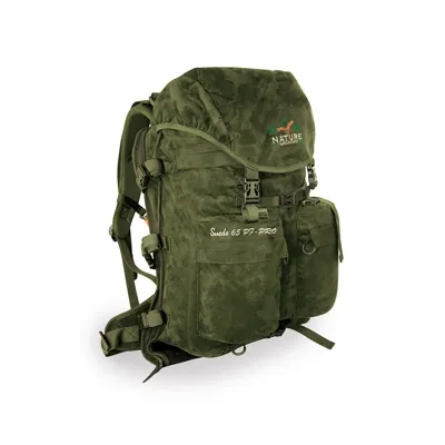 Mochila de Caza con Bolsillo para Rifle Suede 65 Litros PF Pro - Nature by MARSUPIO