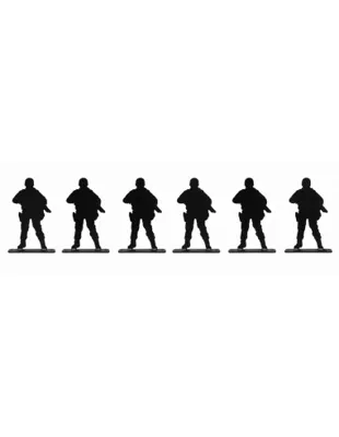 Set of 6 Metal Military-Style Silhouette Targets - Type 1 - FOYOTO