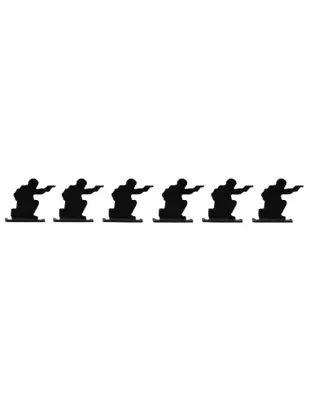 Set of 6 Metal Military-Style Silhouette Targets - Type 4 - FOYOTO