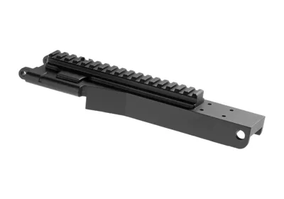 M249 Metal Feed Cover Med Skinne - Sort - Classic Army
