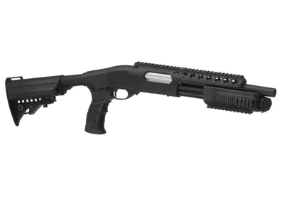G&p M870 RAS Taktisk Shorty Shotgun - Sort - G&P Airsoft